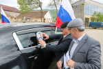 В Казбековском районе прошёл автопробег в честь 80-летия Победы в Великой Отечественной войне