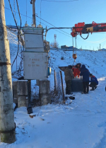 В с.Буртунай Казбековского района оперативно восстановили электроснабжение после повреждения трансформаторов